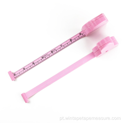 Fita métrica para ioga de cintura de 1,5 m 60 polegadas rosa